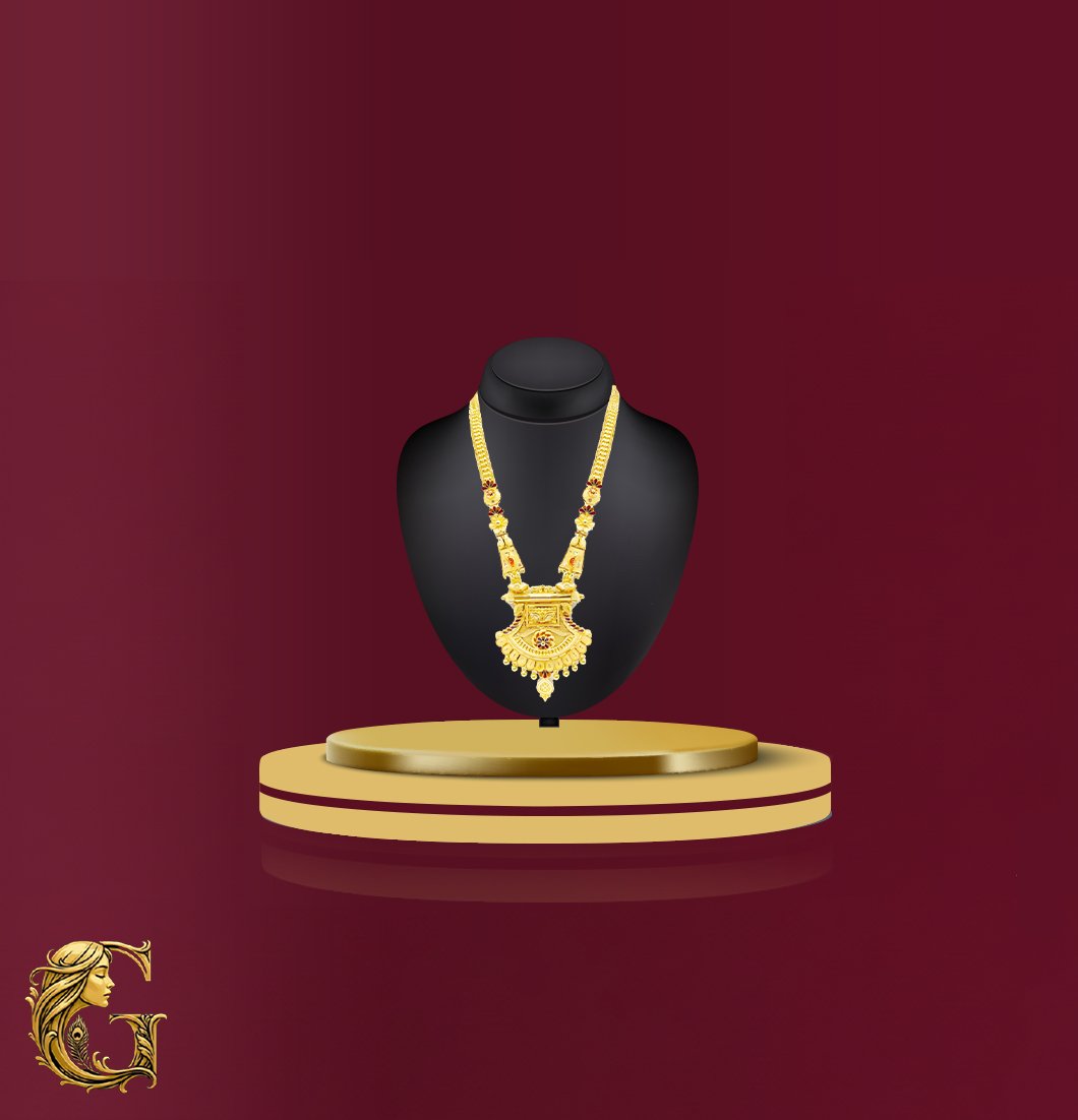 Gold Long Necklace 22GM