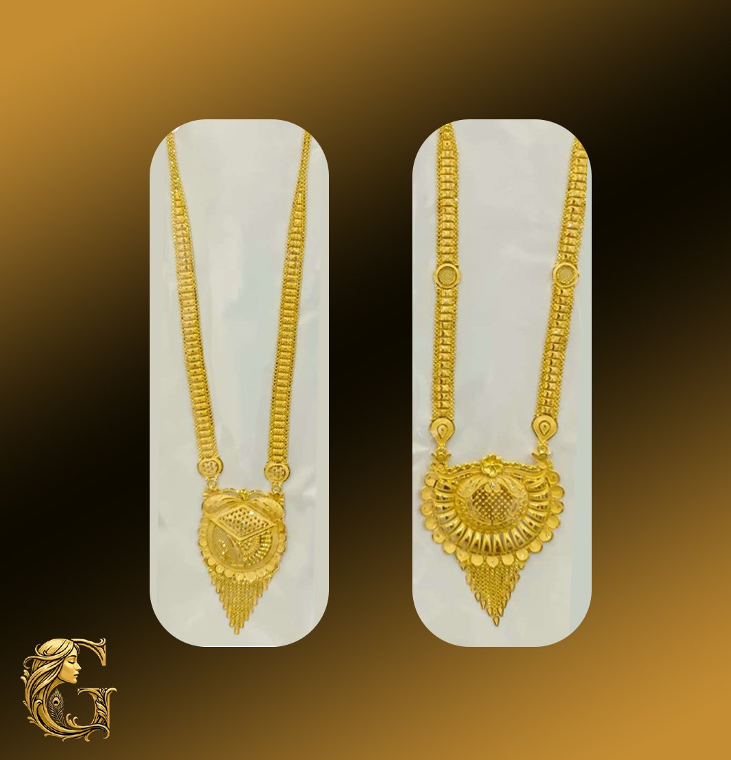 Gold Long Necklace Set 21.03GM
