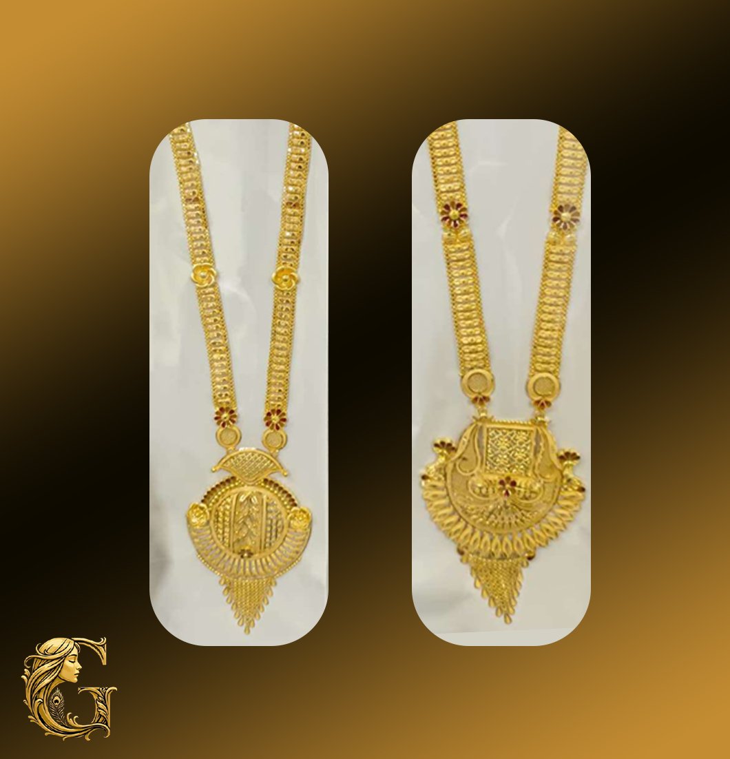 Gold Long Necklace Set 26.92GM