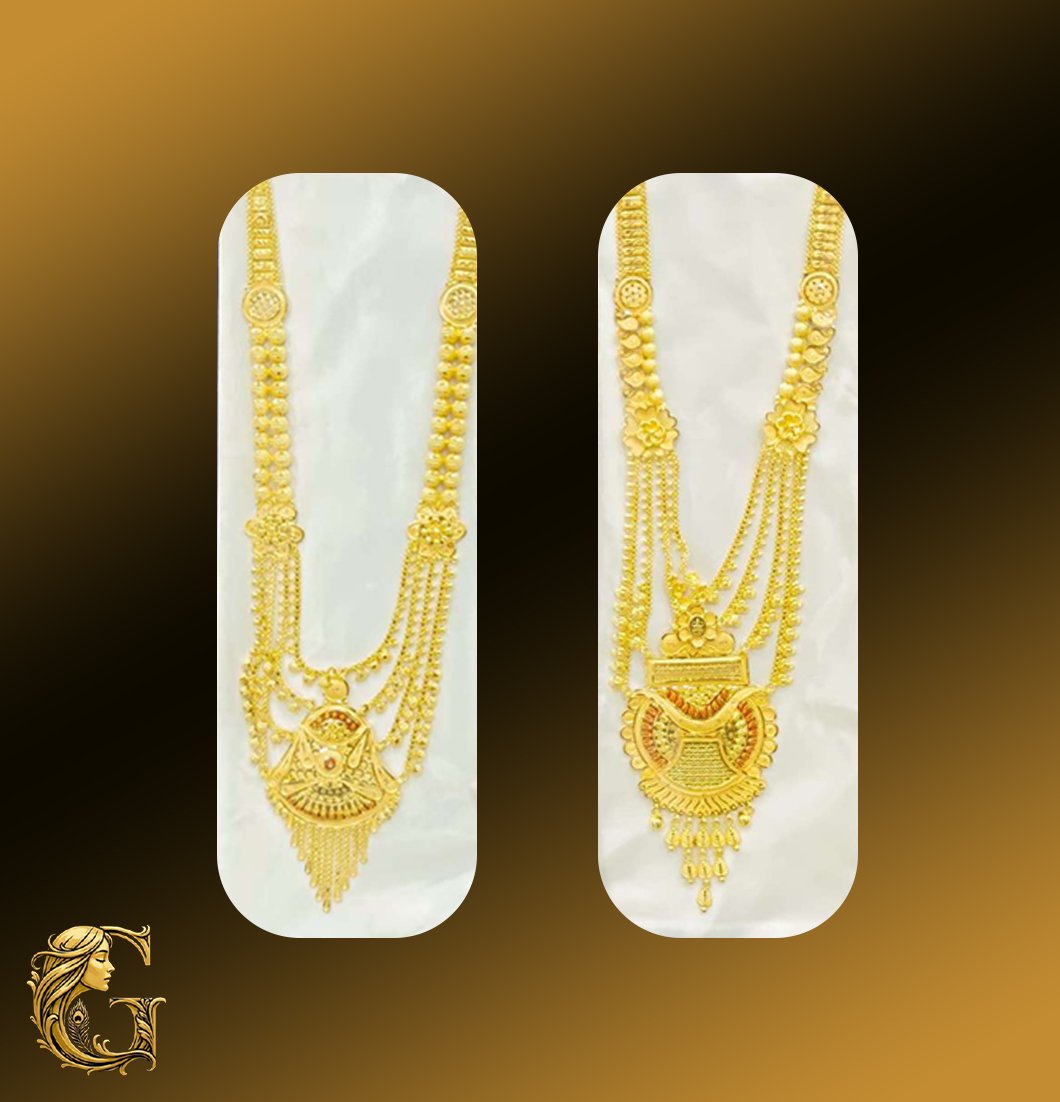 Gold Long Necklace Set 30.62GM