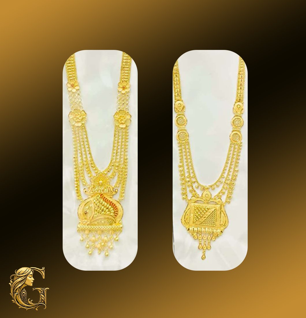 Gold Long Necklace Set 33.67GM