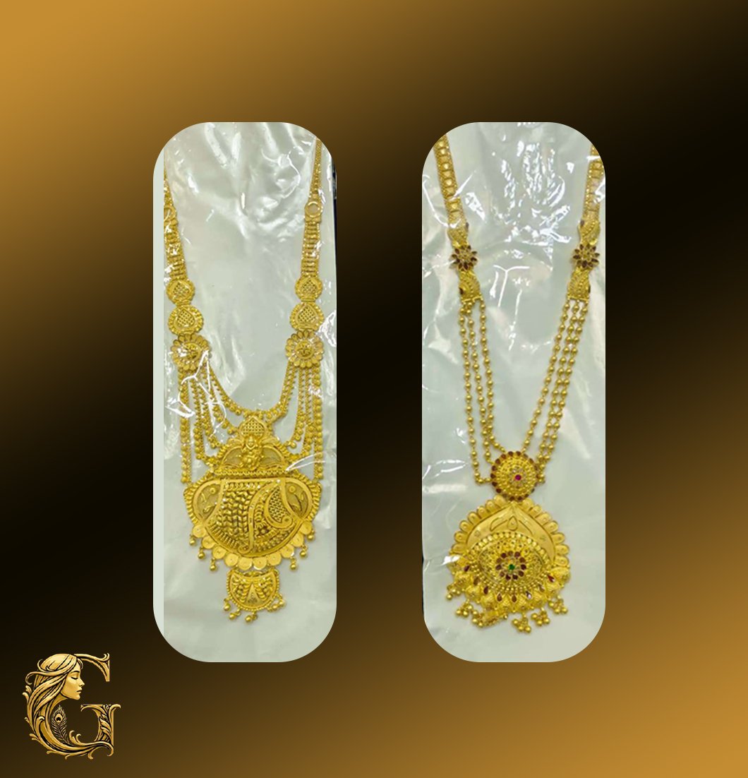 Gold Long Necklace Set 48.88GM